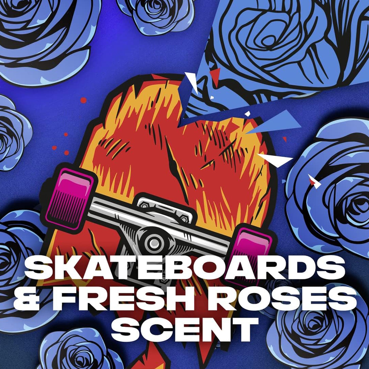 بخاخ الجسم من آكس للرجال برائحة ألواح التزلج والورود المنعشة - 150 مل 