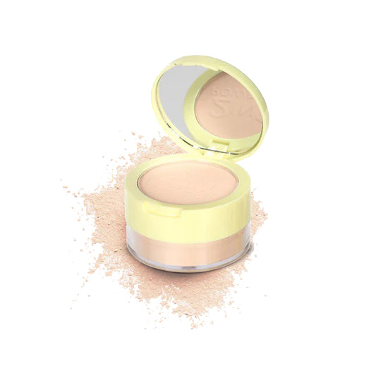 بودرة الوجه والبودرة السائبة 2 في 1 من بي بي روز - تحكم مزدوج في اللمسة النهائية