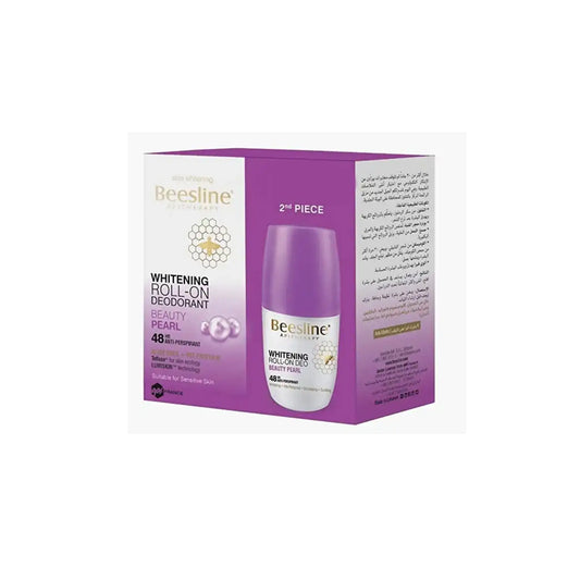 Beesline Roll On Skin Whitening Deodorant Beauty Pearl 48h Protection, 2 X 50 ml - Pack Of 1
