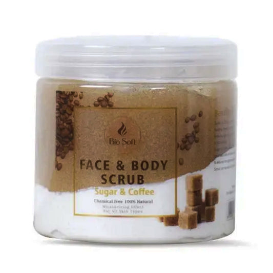 Bio Soft Sugar and Coffee Face and Body Scrub for Unisex 500ml