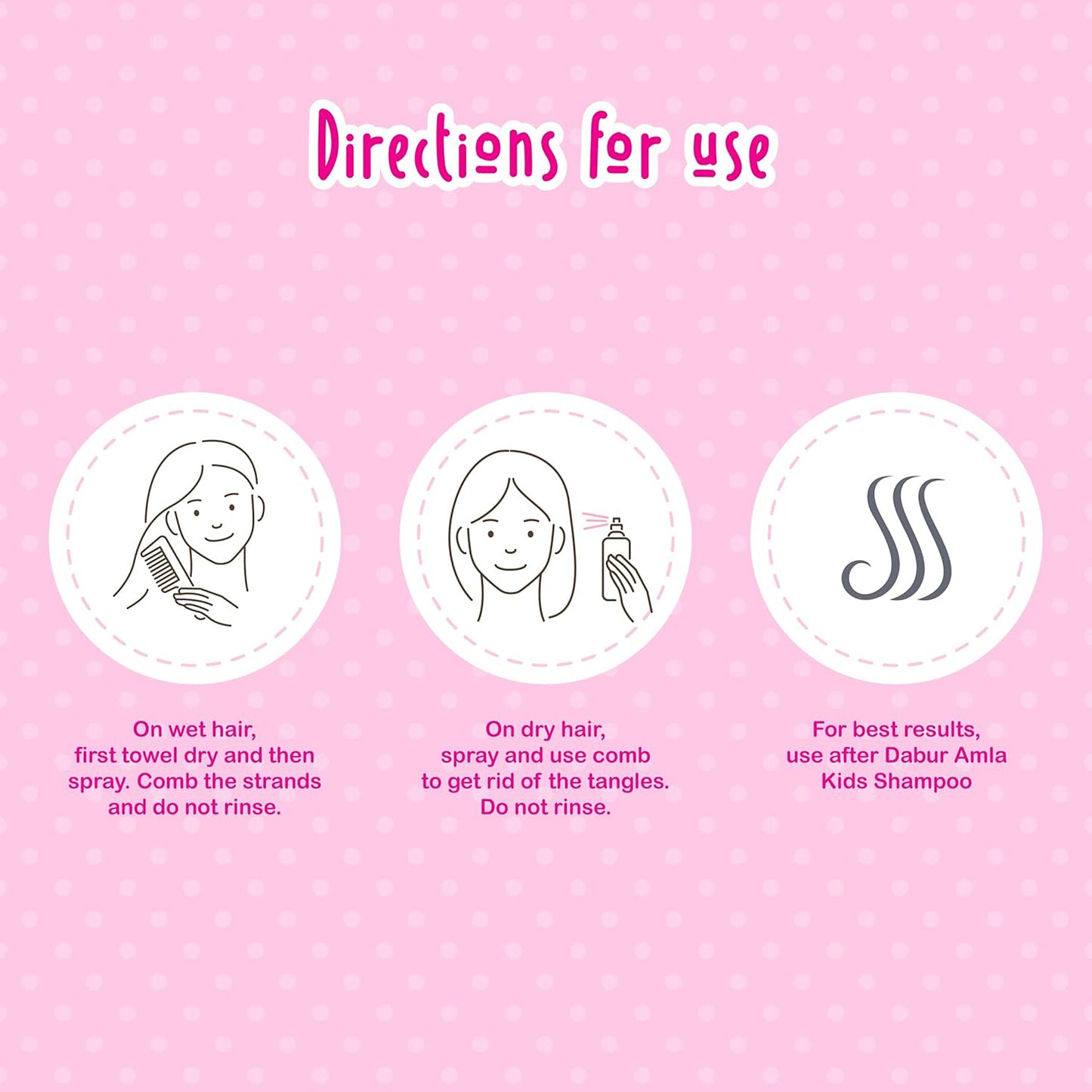 دابر أملا مُغذي لفك تشابك الشعر للأطفال (٢٠٠ مل) | سهل التمشيط، يجعل الشعر ناعمًا وناعمًا | خالٍ من الكبريتات والبارابين 