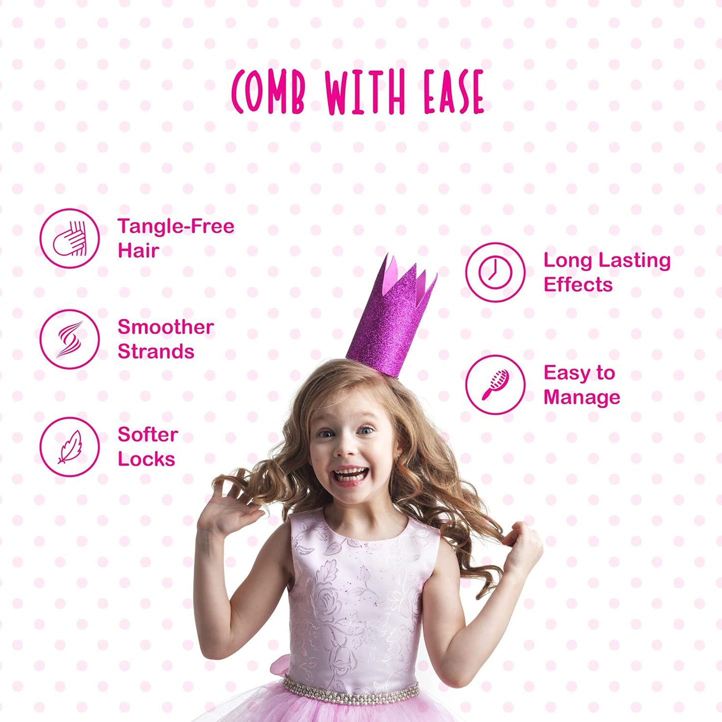 دابر أملا مُغذي لفك تشابك الشعر للأطفال (٢٠٠ مل) | سهل التمشيط، يجعل الشعر ناعمًا وناعمًا | خالٍ من الكبريتات والبارابين 