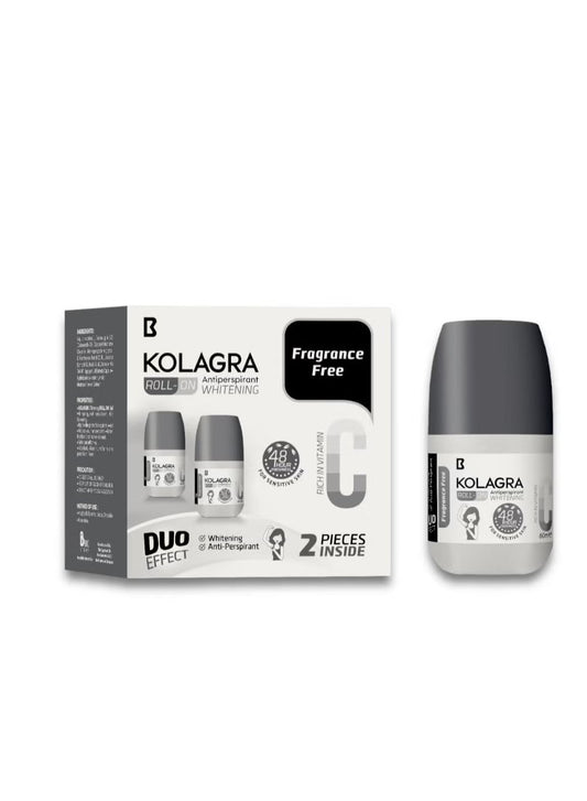 Kolagra whitening Roll on 2*1 promo pack 1+1 Fragrance Free