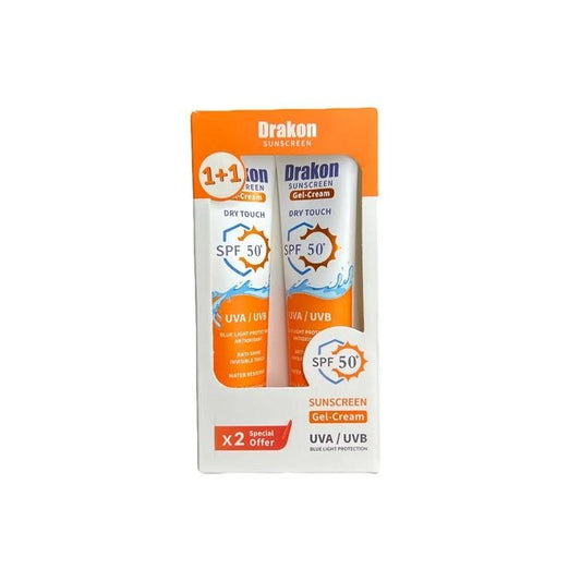 Dragon Sunscreen Gel Cream SPF 50 60g 1+1