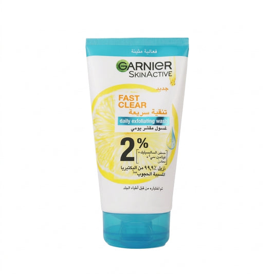 Garnier Skinactive Fast Clear Daily Exfoliating Wash - 150ml