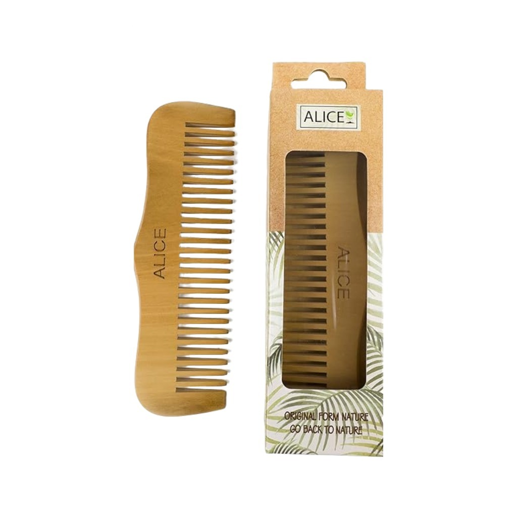 Alice Wooden Hair Comb – Made from Natural Wood – Anti-Frizz, Gentle on Scalp – Eco-Friendly Design for Daily Use