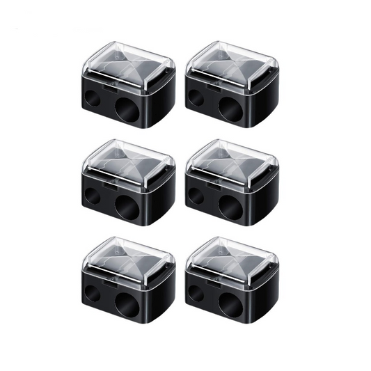 General Plastic Cosmetic Pencil Sharpener with Two Holes - Manual Geometric Sharpener for Eyebrow and Makeup Pencils