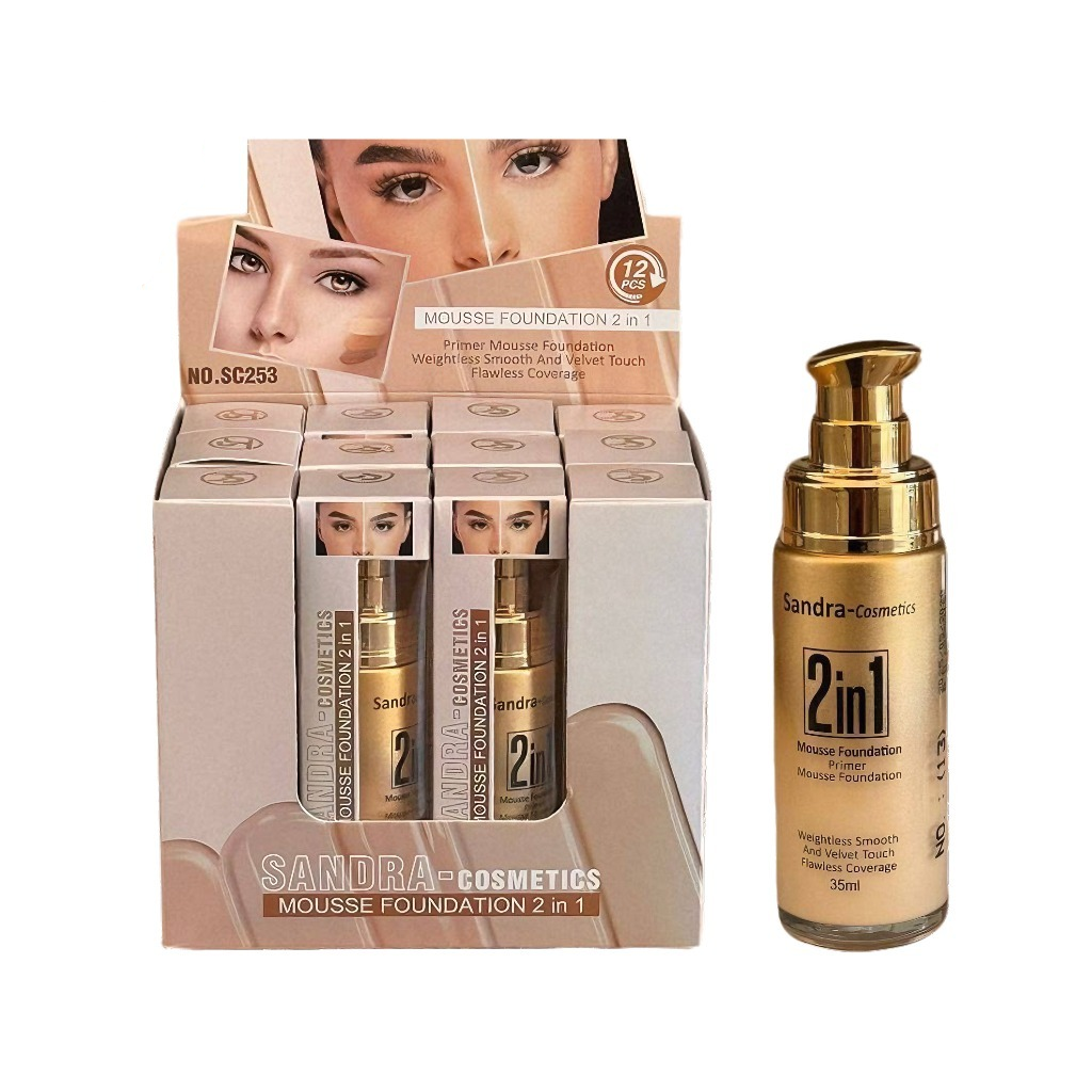 Sandra Cosmetics Mousse Foundation 2 in 1.