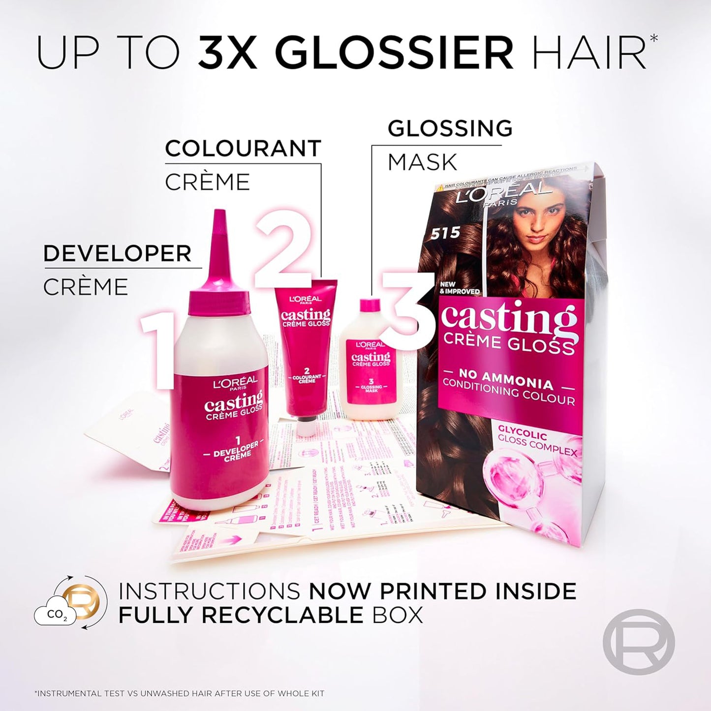 صبغة شعر لوريال باريس كاستينغ كريم غلوس - 513 آيس ترافل - 180 مل 