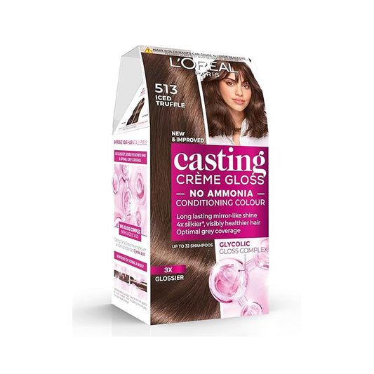 صبغة شعر لوريال باريس كاستينغ كريم غلوس - 513 آيس ترافل - 180 مل 