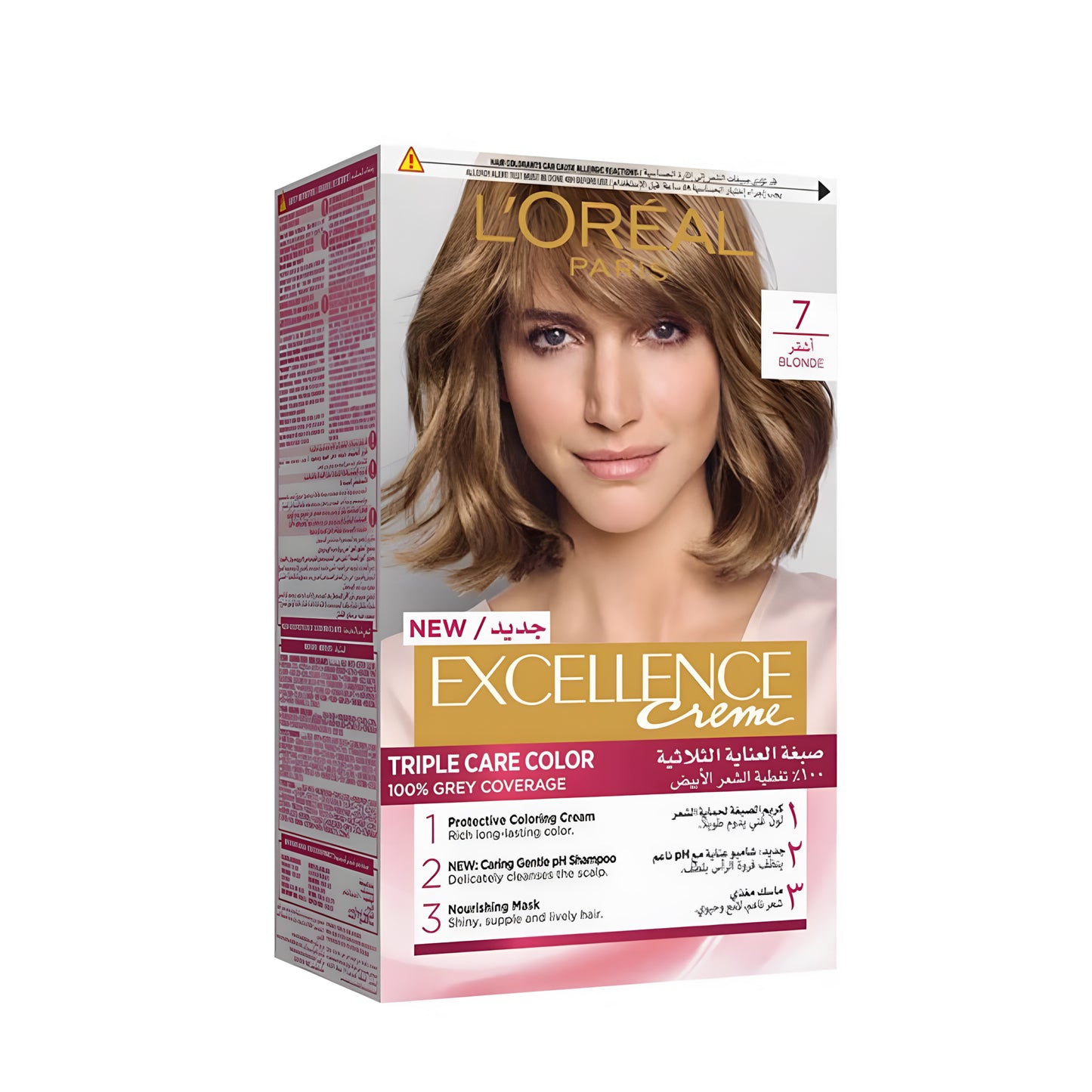 صبغة شعر لوريال باريس إكسلنس كريم - 7 أشقر 