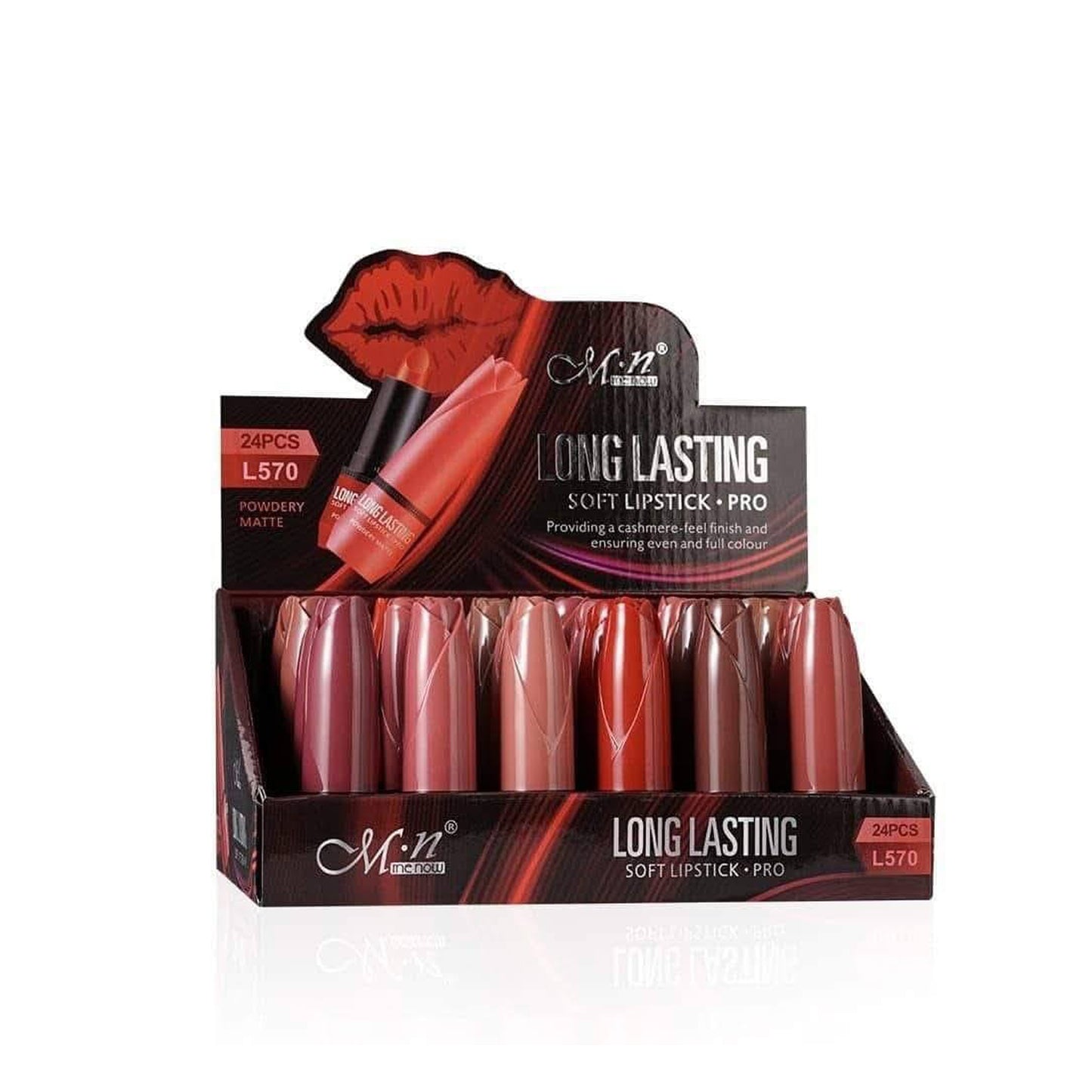 أحمر شفاه مطفي ناعم يدوم طويلًا من إم إن ميناو، 6 قطع - المجموعة 2 