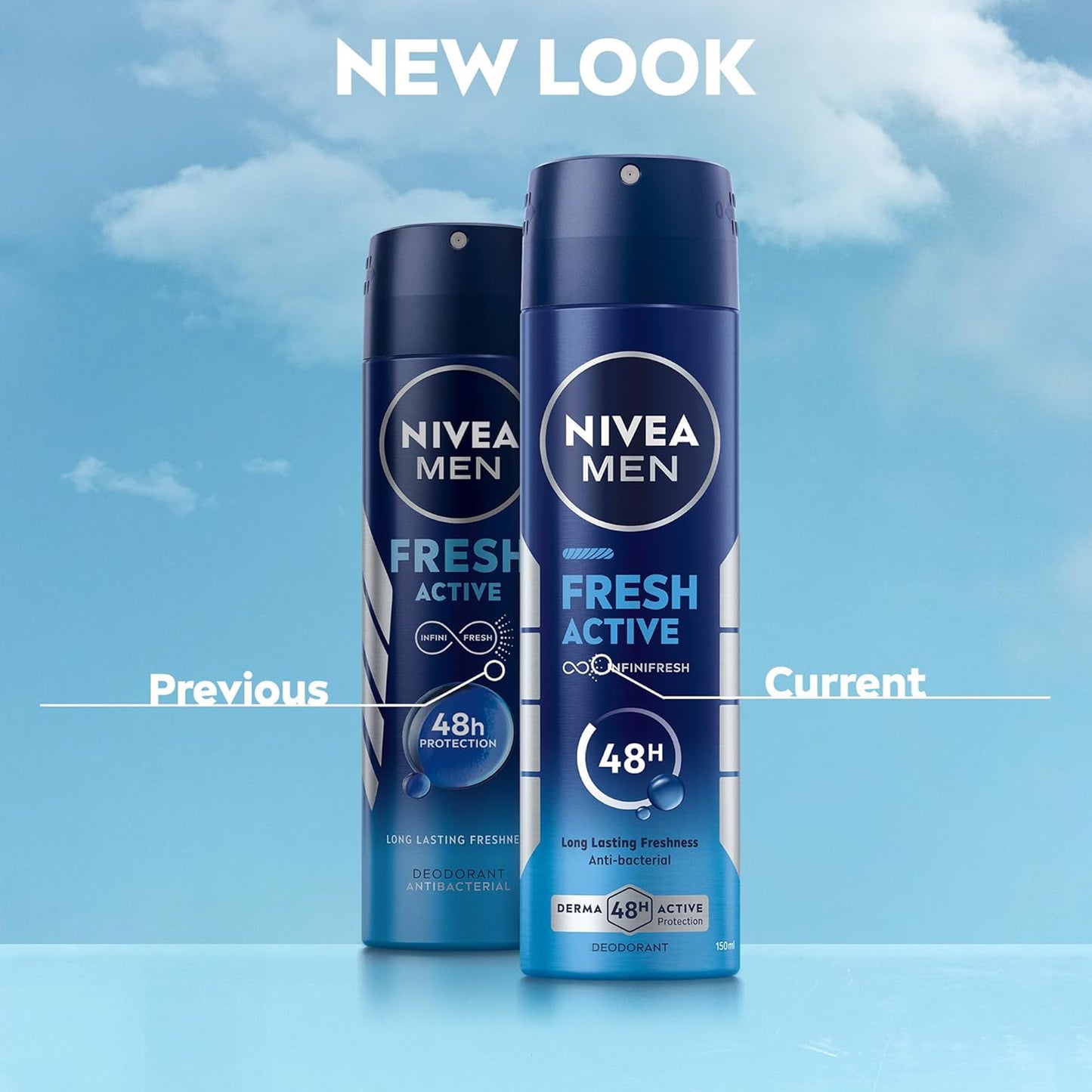 نيفيا مين بخاخ مضاد للتعرق للرجال، فريش أكتيف - 150 مل 