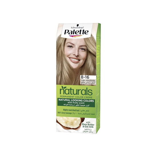 Palette Permenant Natural Color hair 8-16 Light Ash Blonde - 110 ml