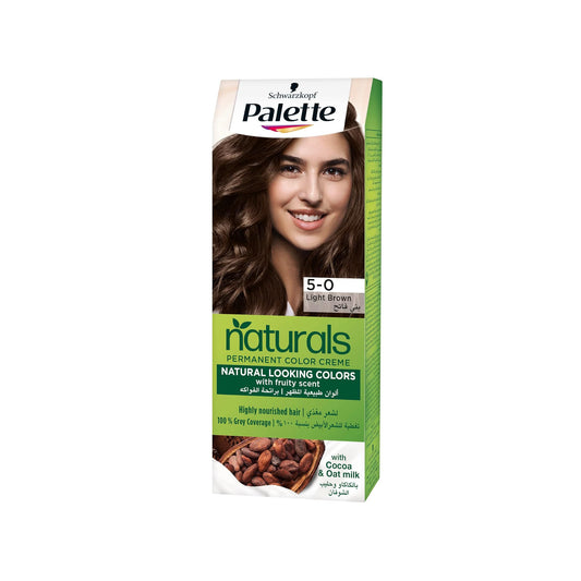 Palette Permenant Natural Color hair 5-0 Light Brown - 110ml