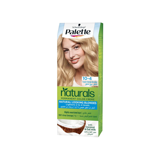 Palette Permenant Natural Color hair 10-4 Super Beige Blonde - 110ml