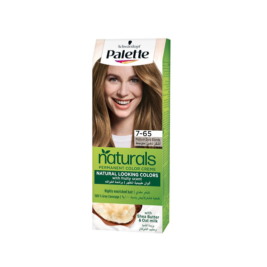 Palette Permenant Natural Color hair 7-65 Medium Gold Blonde - 110 ml