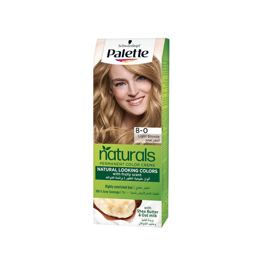 Palette Permenant Natural Color hair 8-0 Light Blonde - 110 ml