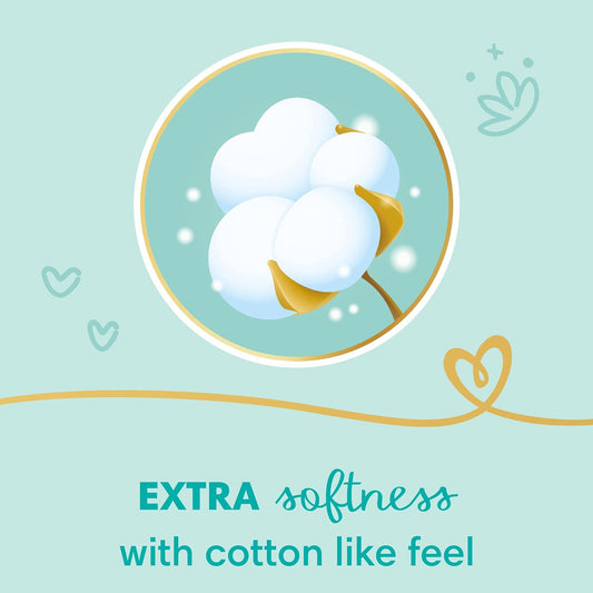 حفاضات بامبرز بريميوم إكسترا كير بشريط لاصق، مقاس 6، 13+ كجم، مع لوشن بخلاصة الصبار، 38 حفاضة أطفال 