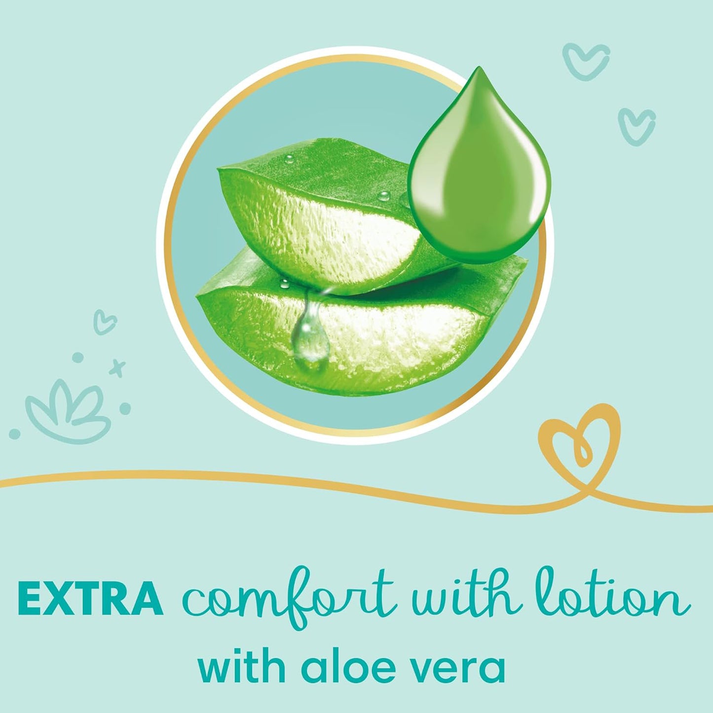 حفاضات بامبرز بريميوم إكسترا كير بشريط لاصق، مقاس 6، 13+ كجم، مع لوشن بخلاصة الصبار، 38 حفاضة أطفال 