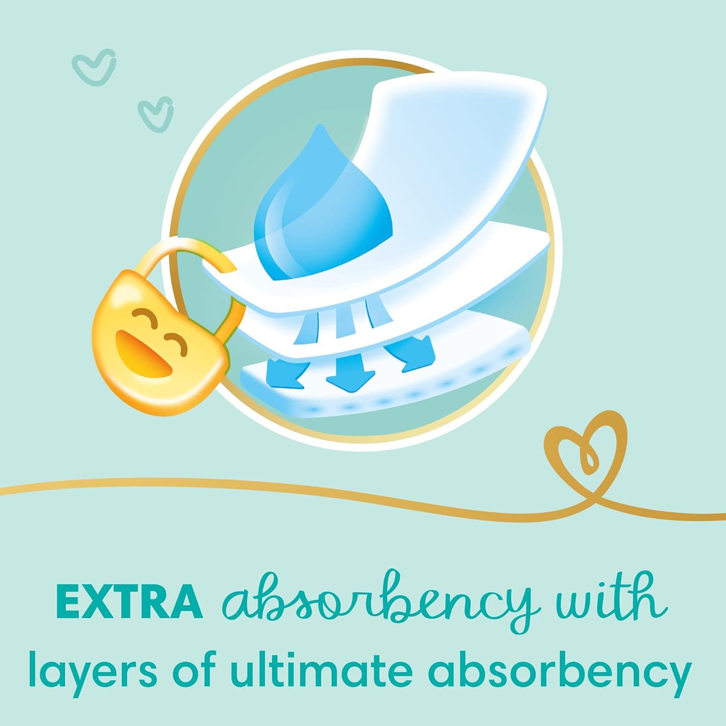 حفاضات بامبرز بريميوم إكسترا كير بشريط لاصق، مقاس 6، 13+ كجم، مع لوشن بخلاصة الصبار، 38 حفاضة أطفال 