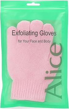 Alice face and body exfoliating gloves