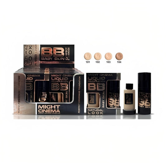 MIGHT CINEMA BB Double foundation with a free tube, 4 shades