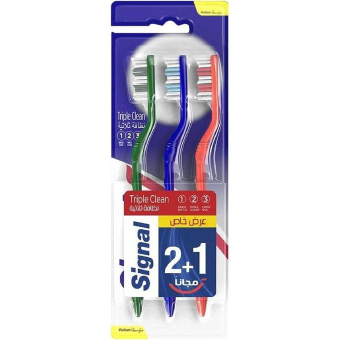 Signal Triple Clean Medium 3PC Toothbrush