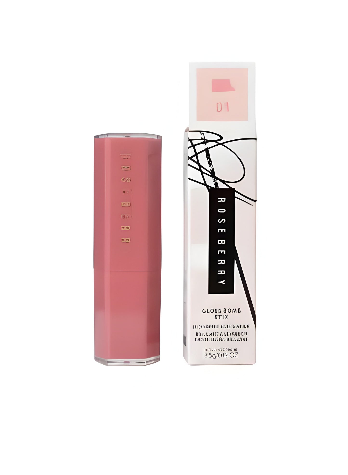 Rose Berry Glossy Lipstick - Ultra shine, deep hydration, long-lasting for a fuller lip look