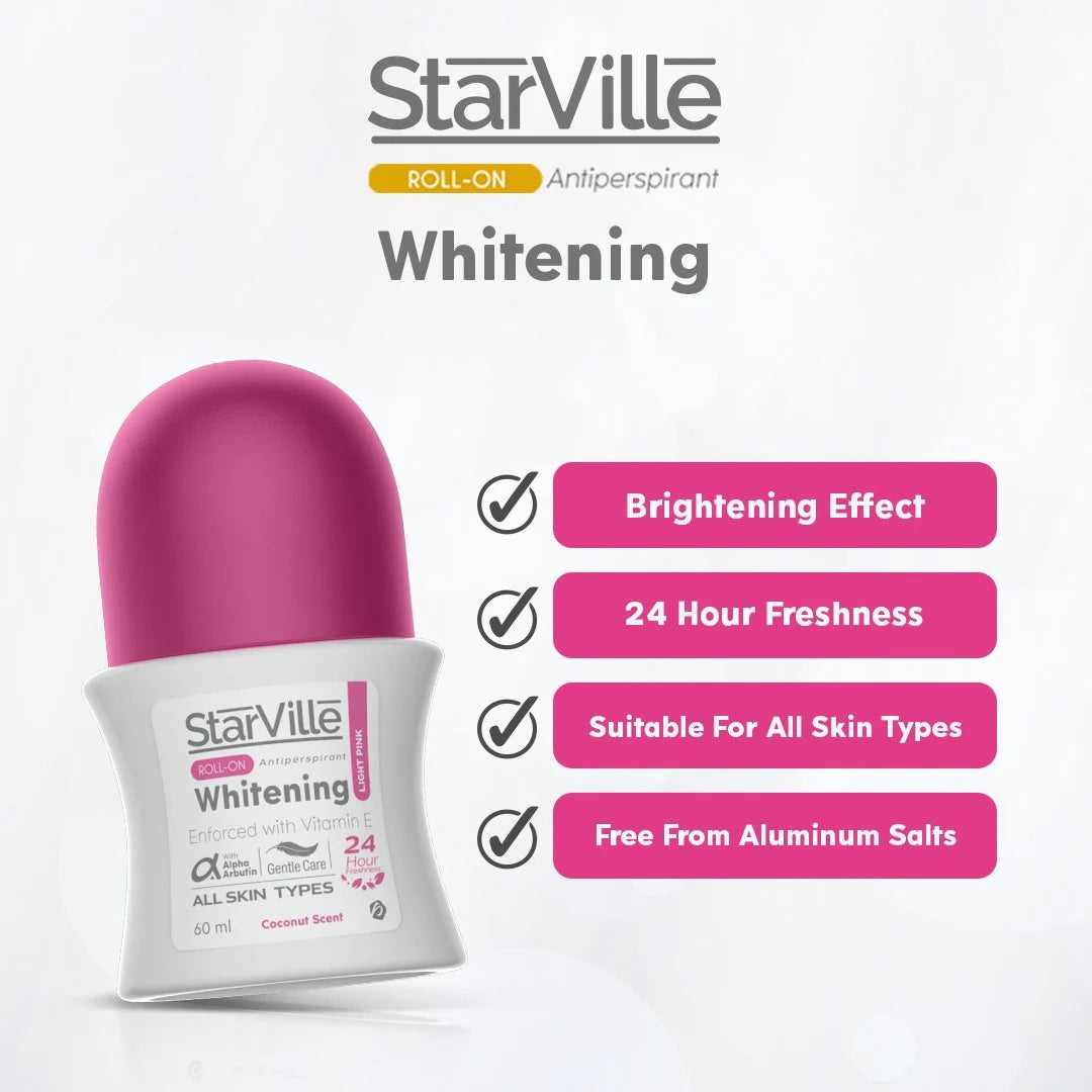 Starville Whitening Roll on Light Pink with Coconut Scent 60 ml