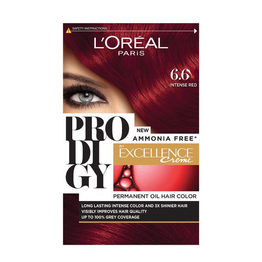Loreal Paris Prodigy Permanent Oil Hair Color 6.6 Intense Red