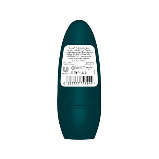 ريكسونا للرجال - مزيل عرق رول أون V8 - حماية متقدمة تدوم 72 ساعة - 50 مل 