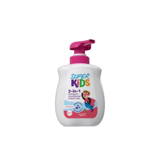Super Kids 3 in 1 Strawberry Milkshake Scent 500ml