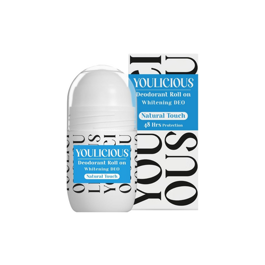 Youlicious Deodorant Roll-On (Naturl Touch) – 50 ML - Lactic acid - Licorice root - Alpha arbutin - Alum rock-Aloe vera - Brightening & Unifying Skin Tone - 48 hours Protection - for sensitive skin